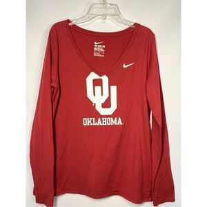 Nike Women's Crimson Oklahoma Sooners Primary Logo Long Sleeve T-Shirt Red XL